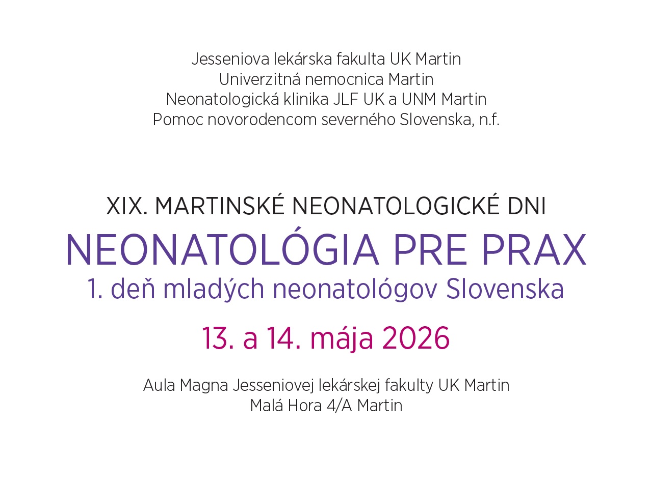 XIX. Martinské neonatologické dni